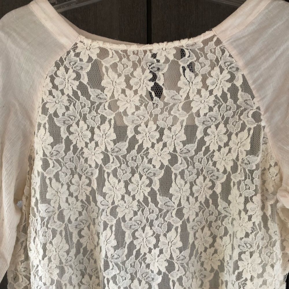 Free People Lace Top With Fringe‎ - Picture 5 of 8